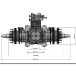 2023 News DLE60 DLE 60 RC Airplane Gasoline Engine Twin-cylinder Two-stroke Side Exhaust Natural Wind-cooled Hand Start 60cc Dis